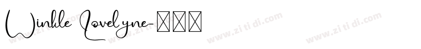 Winkle Lovelyne字体转换